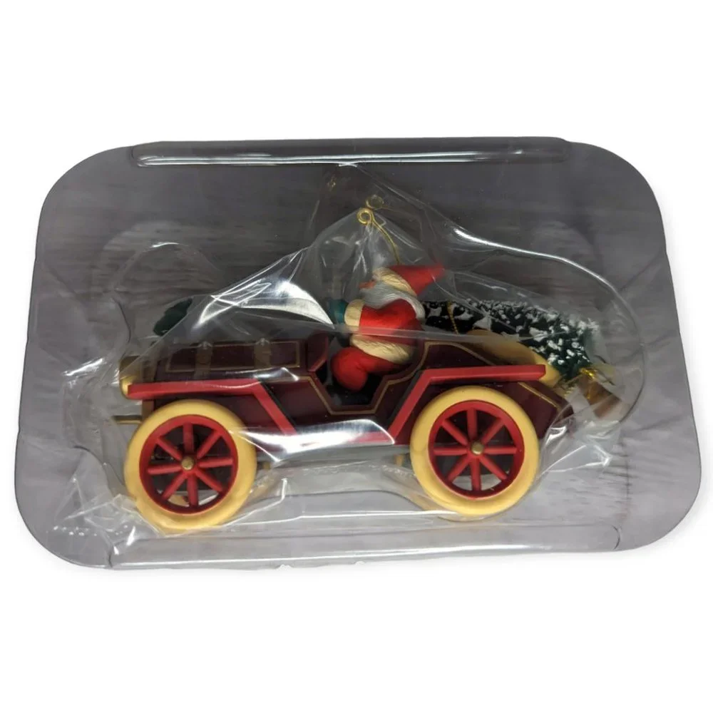 Vintage 1995 Hallmark Santa's Roadster Here Comes Santa Ornament